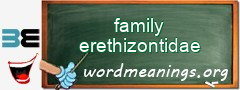 WordMeaning blackboard for family erethizontidae